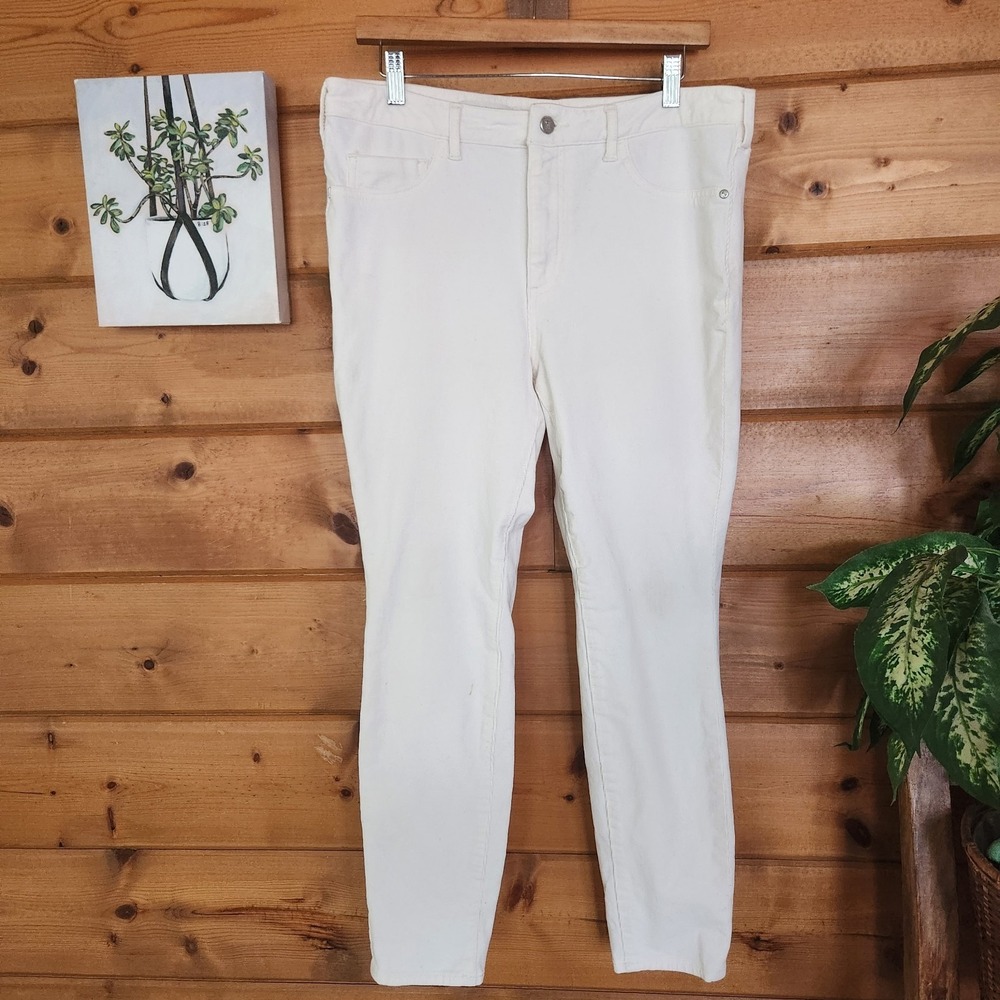 Anthropologie Pilcro & The Letterpress White High Rise Stretch Denim Jeans Sz 32